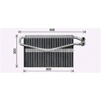 Évaporateur climatisation AVA QUALITY COOLING MEV310 pour MERCEDES-BENZ ACTROS MP2 / MP3 4140 K - 394cv