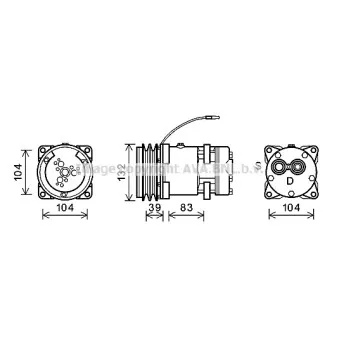 Compresseur, climatisation AVA QUALITY COOLING MFAK032