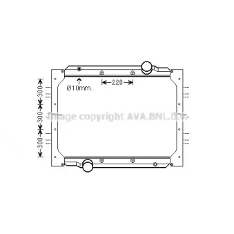 Radiateur, refroidissement du moteur AVA QUALITY COOLING MN2088 pour MAN TGA 41,660 - 660cv