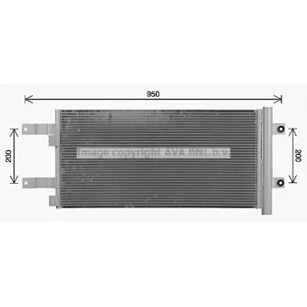 Condenseur, climatisation AVA QUALITY COOLING MN5140D pour MAN TGS 26,440 - 440cv