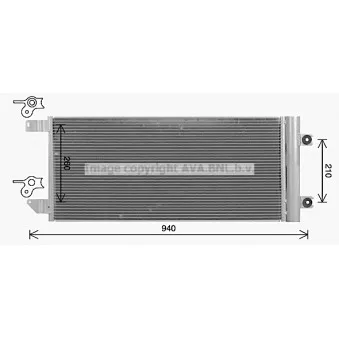 Condenseur, climatisation AVA QUALITY COOLING MN5151D pour MAN TGX 26,540 - 540cv
