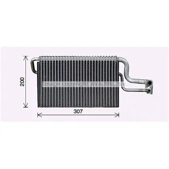 Évaporateur climatisation AVA QUALITY COOLING MNV116 pour MERCEDES-BENZ ACTROS MP2 / MP3 33,390, 33,400 - 390cv