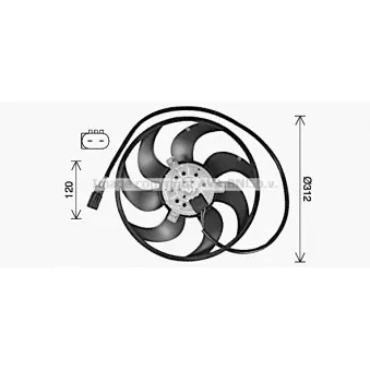 Ventilateur, refroidissement du moteur AVA QUALITY COOLING OEM A6395000193