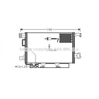 Condenseur, climatisation AVA QUALITY COOLING OEM MSA5361