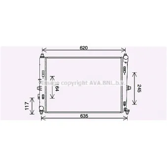 Radiateur, refroidissement du moteur AVA QUALITY COOLING OEM P51N15200