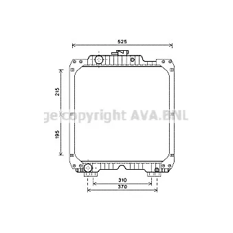 Radiateur, refroidissement du moteur AVA QUALITY COOLING NH2020