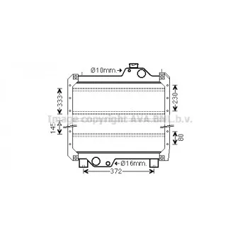 Radiateur, refroidissement du moteur AVA QUALITY COOLING OEM 54080