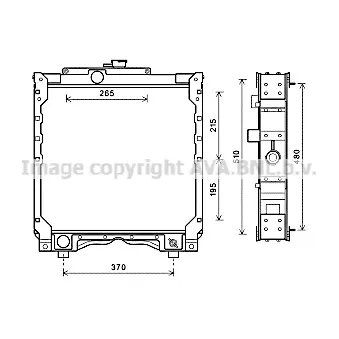 Radiateur, refroidissement du moteur AVA QUALITY COOLING OEM 5169271