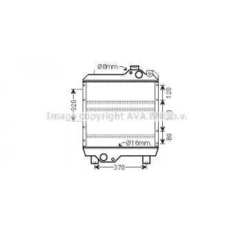 Radiateur, refroidissement du moteur AVA QUALITY COOLING NH2033 pour NEW HOLLAND TM TM140 - 144cv