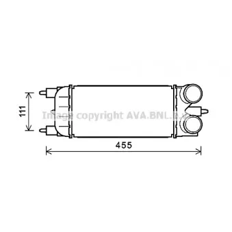 Intercooler, échangeur AVA QUALITY COOLING PEA4365