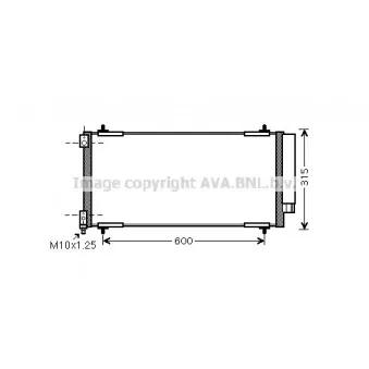 Condenseur, climatisation AVA QUALITY COOLING OEM 1610161580
