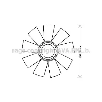 AVA QUALITY COOLING REC112 - Roue du souffleur, refroidissementdu moteur