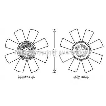 AVA QUALITY COOLING REC113 - Embrayage, ventilateur de radiateur