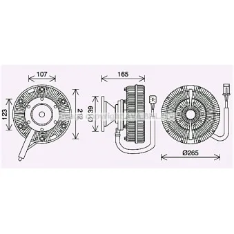 Embrayage, ventilateur de radiateur AVA QUALITY COOLING OEM 1776551C