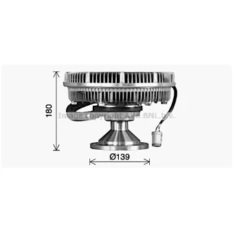 Embrayage, ventilateur de radiateur AVA QUALITY COOLING SCC059 pour SCANIA P,G,R,T - series P 360 - 360cv