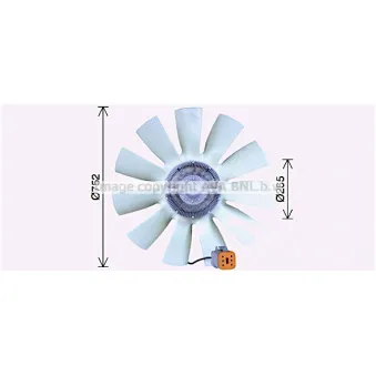 Ventilateur, refroidissement du moteur AVA QUALITY COOLING SCF057 pour SCANIA P,G,R,T - series G 400, R 400 - 400cv