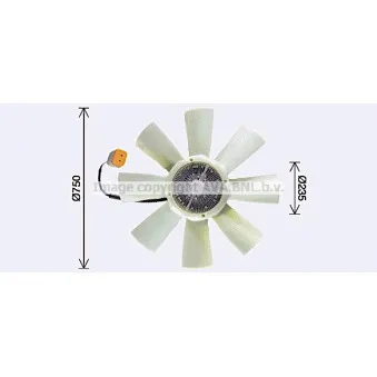 Ventilateur, refroidissement du moteur AVA QUALITY COOLING SCF086 pour SCANIA P,G,R,T - series R 580 - 580cv