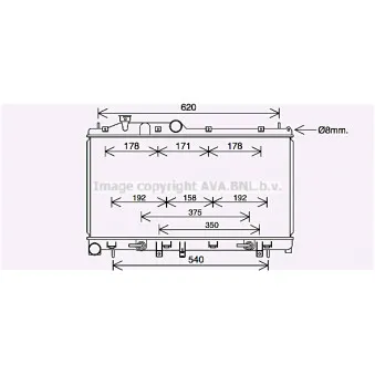 Radiateur, refroidissement du moteur AVA QUALITY COOLING SU2114