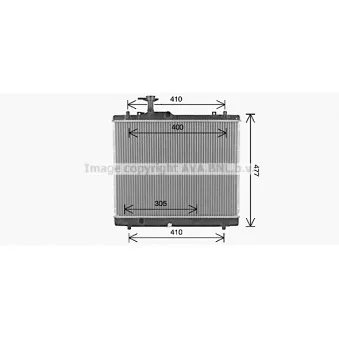 Radiateur, refroidissement du moteur AVA QUALITY COOLING SZ2160