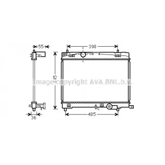 Radiateur, refroidissement du moteur AVA QUALITY COOLING TO2716
