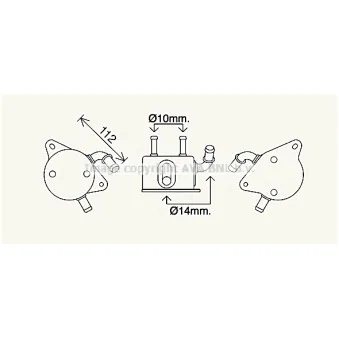 Radiateur d'huile de boîte automatique AVA QUALITY COOLING OEM 3349342100 Radiateur d'huile de boîte automatique AVA QUALITY COOLING OEM 3349342100