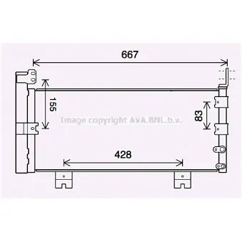 Condenseur, climatisation AVA QUALITY COOLING TO5728D
