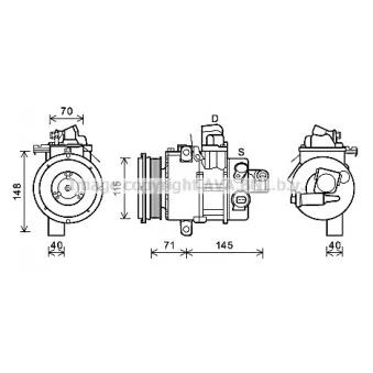 Compresseur, climatisation AVA QUALITY COOLING TOK725
