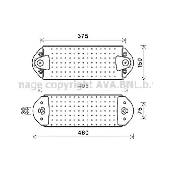 Radiateur d'huile AVA QUALITY COOLING VL3078 pour DAF CF FM 480 - 480cv