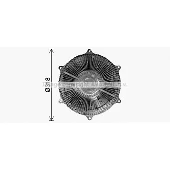 Embrayage, ventilateur de radiateur AVA QUALITY COOLING VLC122 pour MERCEDES-BENZ AXOR FH 16/540, FH 16/550 - 540cv