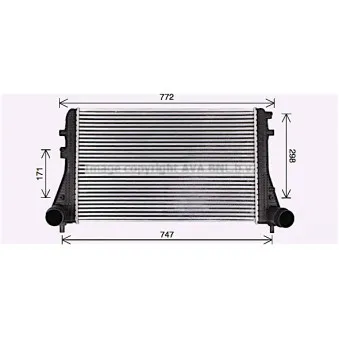 Intercooler, échangeur AVA QUALITY COOLING AIA4386