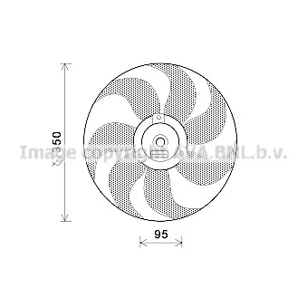 Ventilateur, refroidissement du moteur AVA QUALITY COOLING OEM 6N0959455C