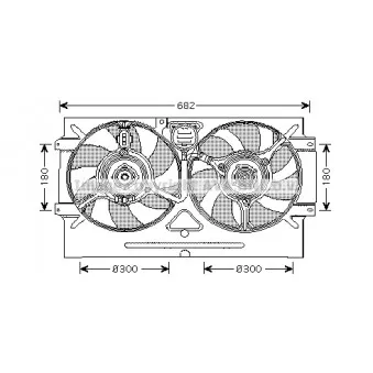 Ventilateur, refroidissement du moteur AVA QUALITY COOLING VN7518 pour VOLKSWAGEN POLO 1.7 SDI - 57cv