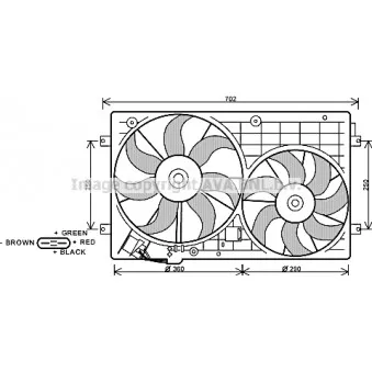 Ventilateur, refroidissement du moteur AVA QUALITY COOLING VN7528 pour VOLKSWAGEN PASSAT 2.0 TDI - 136cv