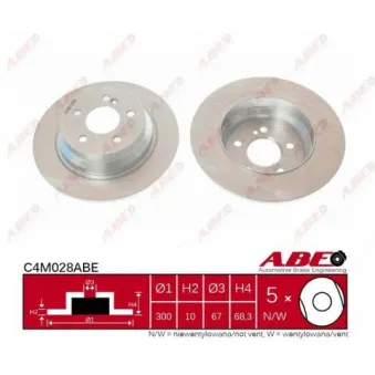 ABE C4M028ABE - Jeu de 2 disques de frein arrière