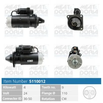 Démarreur MEAT & DORIA OEM 42498212
