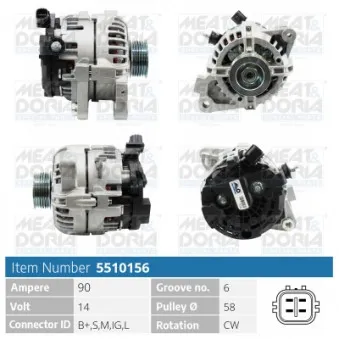 Alternateur MEAT & DORIA OEM 2706040020