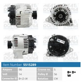 Alternateur MEAT & DORIA OEM 5705x2