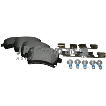 Jeu de 4 plaquettes de frein arrière JP GROUP OEM 3C0698451A