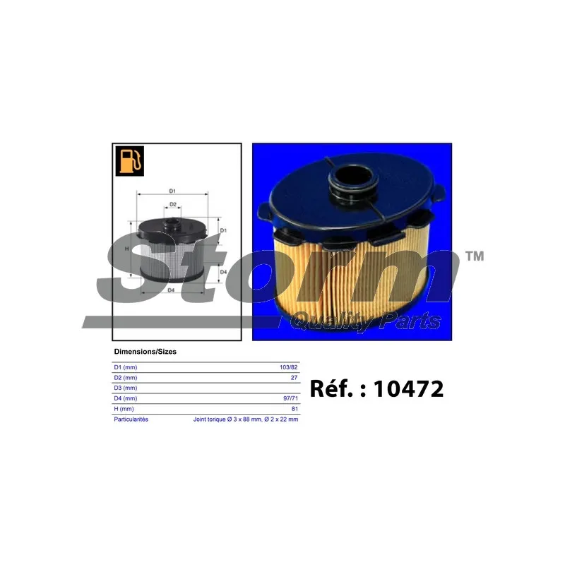 Filtre à carburant Storm 10472 - Visuel 1