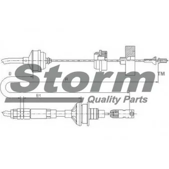 Tirette à câble, commande d'embrayage Storm OEM 1476638080