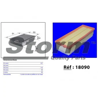 Filtre à air Storm OEM 1444X5