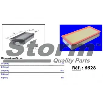 Filtre à air Storm OEM 9463381080