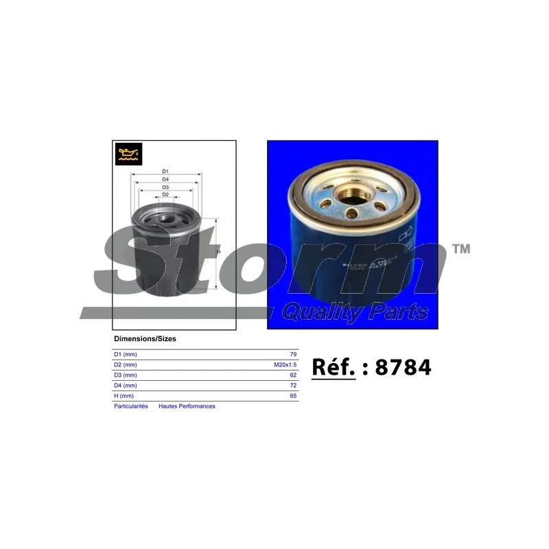 Filtre à huile Storm 8784 - Visuel 1