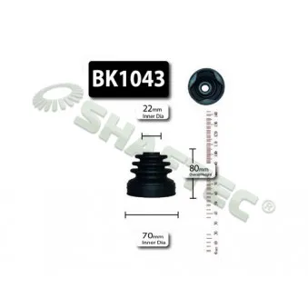 Soufflets de cardan avant SHAFTEC [BK1043]
