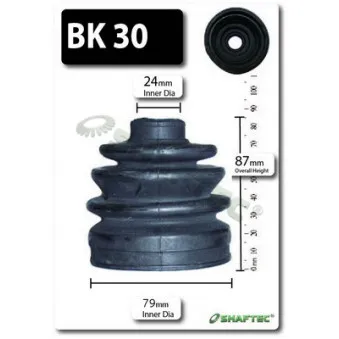 SHAFTEC BK30 - Soufflets de cardan avant