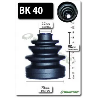 SHAFTEC BK40 - Soufflets de cardan avant