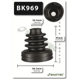 SHAFTEC BK969 - Soufflets de cardan avant