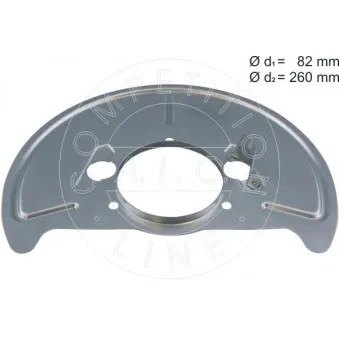 Déflecteur, disque de frein avant gauche AIC 57603