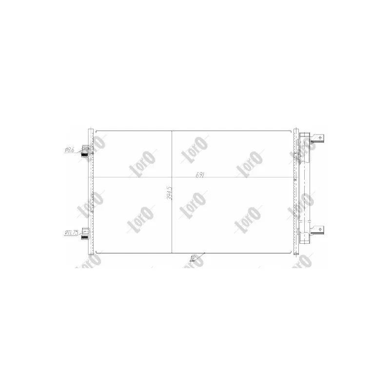Condenseur, climatisation ABAKUS 037-016-0056 - Visuel 2