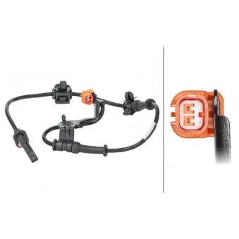 Capteur, vitesse de roue avant gauche HELLA OEM 57455S9A003